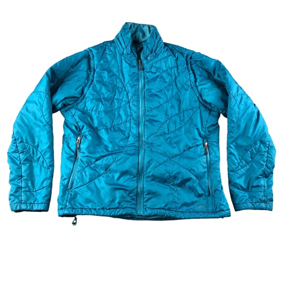 REI Jackets & Coats Rei Womens Xl Teal Packable Outdoor 2 In Vest Jacket Insulated Coat